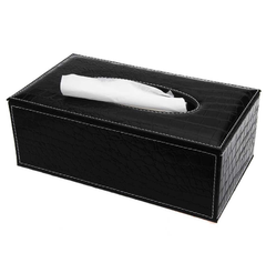 Elegant Royal PU Leather Crocodile Pattern Tissue Box