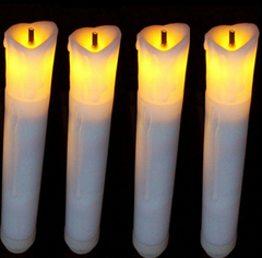 Decorative Pillar Electric Taper Candle For Dinner