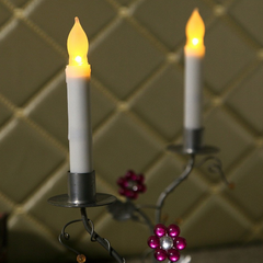 Decorative Pillar Electric Taper Candle For Dinner