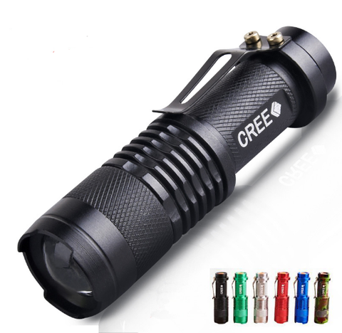 Portable Zoom Waterproof CREE Led Flashlight