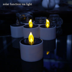 Big Yellow Solar Power Battery Operated Candles