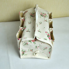 Flowers Pattern Tissue Linen Fabric Tissue Case