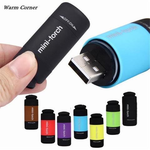 USB Rechargeable LED Torch Lamp Flashlight