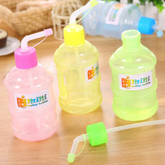 Reusable Drinking With Straw Plastic Cup Bottle