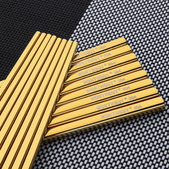 Reusable Titanium Plating Gold Chopsticks