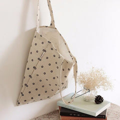 Reusable Linen Floral Cloth Shopping Bags