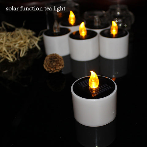 Big Yellow Solar Power Battery Operated Candles